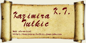 Kazimira Tulkić vizit kartica